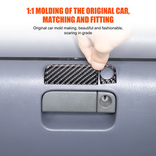 Guantera de carbono para coche interruptor manija pegatina estilo moldura para Honda Pilot 2003-08