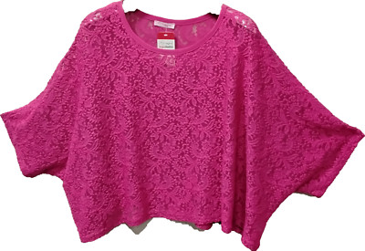 MAGNA, oversize, tragbar bis Gr. 54/56, Überwurf, leicht, pink..