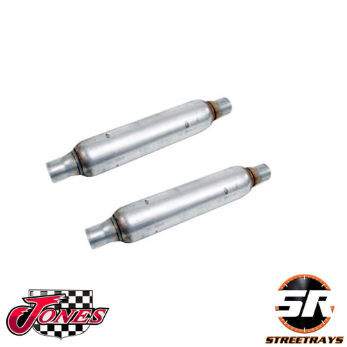 2 In Performance Muffler Pair Of 3" Inlet/Outlet Performance Mufflers - 17" Long, Stainless Steel, Dual Wall Tip Performance Exhaust Mufflers