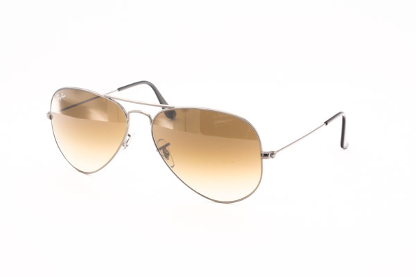 Authentic Ray-Ban Aviator Brown Gradient Gunmetal Sunglasses Rb3025 004/51  for sale online | eBay