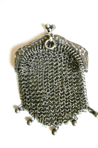 SAC AVEC SÉPARATION INTÉRIEUR-COTE DE MAILLE - POUPÉE PARISIENNE - Ht 6 cm - TBE - Imagen 3 de 5