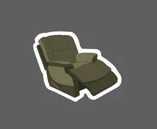 Recliner Sticker Couch Relax Waterproof TV Work Gift NEW