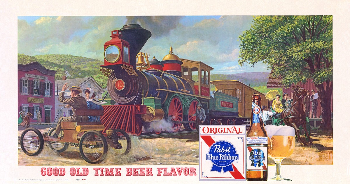 希少品！ Pabst Blue Ribbon パブスト ブルー リボン ポスター PABST BLUE RIBBON BEER ADVERTISING POSTER | eBay