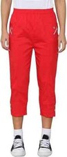 Ladies CHERRY BERRY CAPRI TROUSERS Women's Cropped 3/4 Elasticated Summer Pants