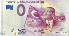 Ticket 0 Euro Turkiye M. Kemal Ataturk 1881-193°° Turkey 2019 Number 3000