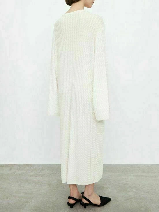 OFF WHITE Abito in maglia merino Toteme Cable