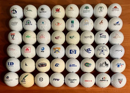 Lotto 48 Palline da Golf Logo Campi Mazze Marche Pubblicità 2A/3A Golf Ball