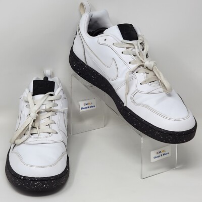 Nike Men\'s Court Borough Size 12 Low Se Coat Barlow White 916760-100 Pre-owned Nike Court Borough Low Black White | eBay main image 4