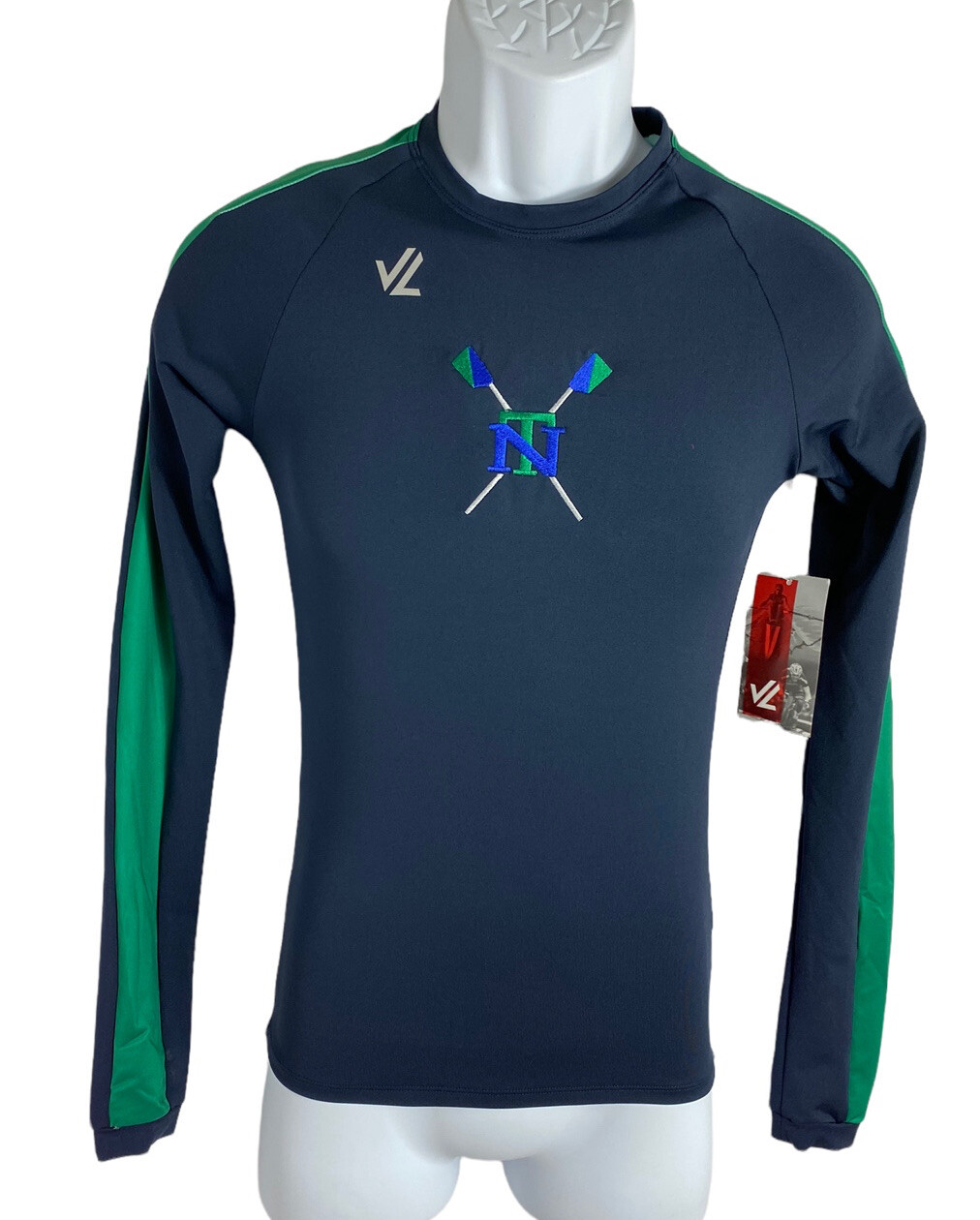 FILA Camicia uomo a maniche lunghe JL Racing taglia XS verde blu TN Team abbigliamento atletico