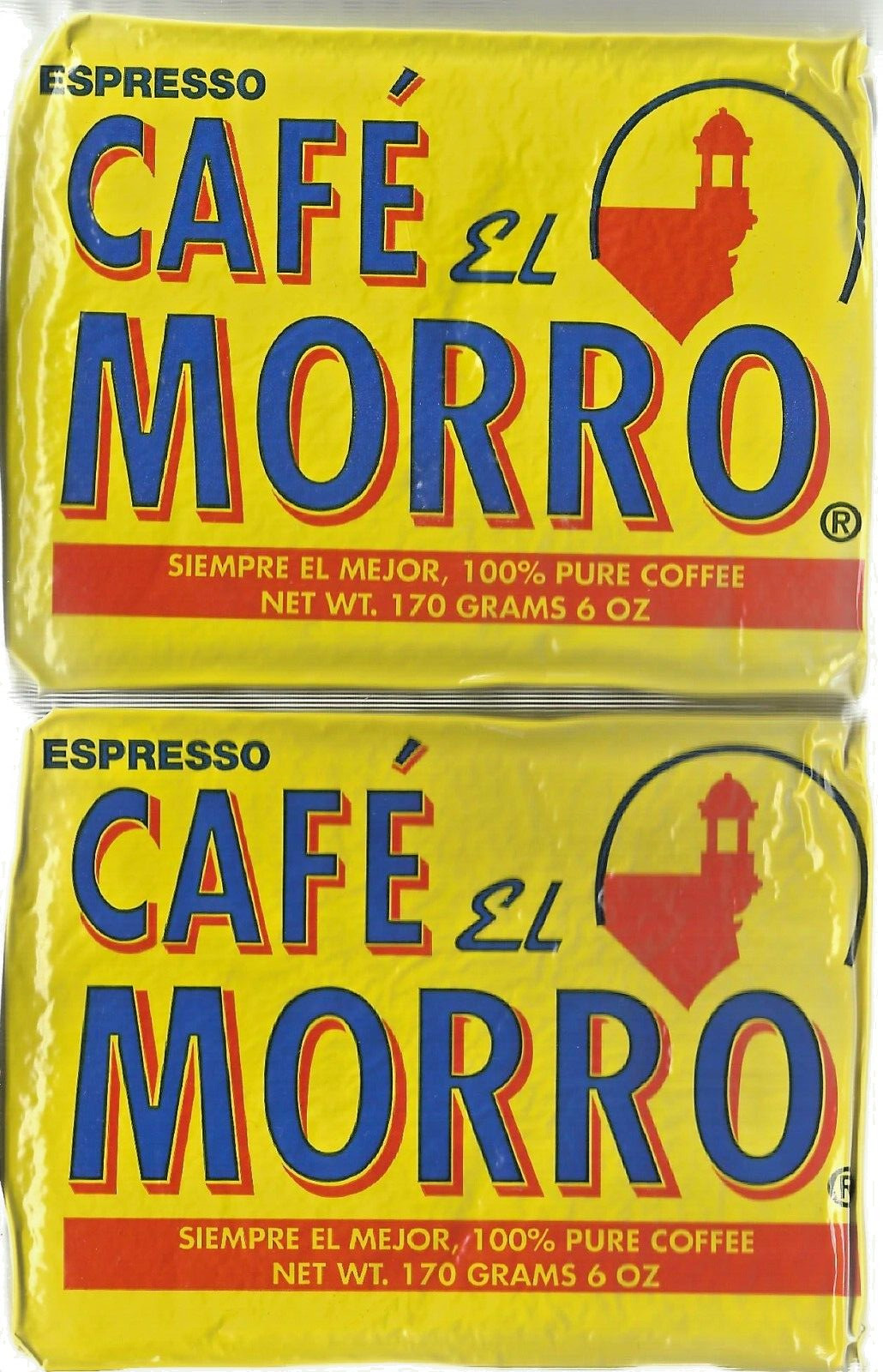 Café El Morro Dark Roast Espresso Ground Coffee 2 Packs Of 6 OZ  EXP 10/25
