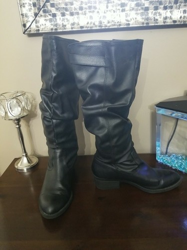 Time and Tru Women's Tall Slouch Boot, Size: 100, Black