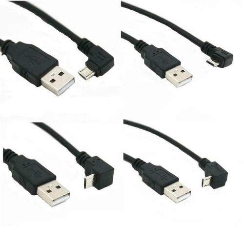 2/4pcs For Phone Cable 90 Degree Angle USB 2.0 A Male to Left Right Micro USB US - Photo 4 sur 14
