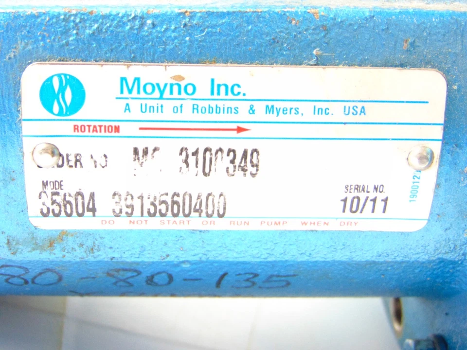 Bomba de cavidad progresiva de acero inoxidable Moyno Inc 35604 - Imagen 2 de 4