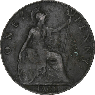 1306444] Great Britain, Edward VII, Penny, 1908, London, Bronze