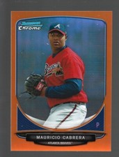 2013 Bowman Chrome Mauricio Cabrera #BCP114 Prospects Orange Refractor /25