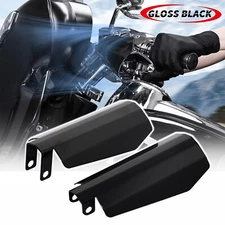 Gloss Black Hand Guard Protector For Harley Touring Street Glide Road King FLHR