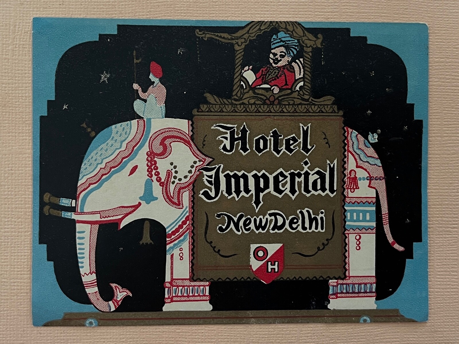 Luggage tag Hotel Imperial New Delhi India elegant travel accessory-image