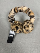 INC International Concepts Faux Fur Leopard Print Cozy Ear Muffs One Size NWT's