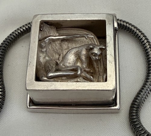 RARE HUGE Artisan James Yesberger CAT Necklace Sterling Signed Heavy 4.4oz OOAK?