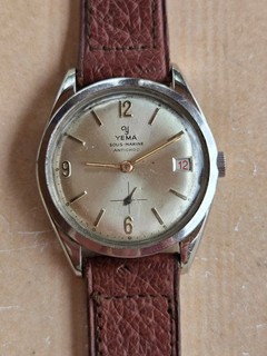 YEMA Sous Marine antichoc vintage acier steel mecanic P532C 37mm NR