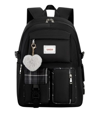 Acmebon Girl Roomy Fashion Laptop Backpack Casual Daily Backpack for Women Bl...