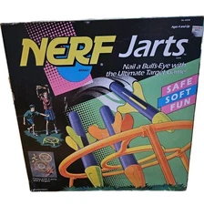 Vintage 1994 Nerf Jarts By Kenner Outdoor Lawn Darts Target Game Complete