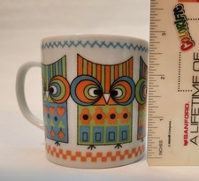 Japan BlueRidge Cups Vintage Blueridge R 8265 1960's? Retro OWLS  Mugs