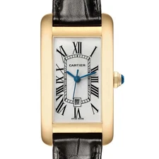 Cartier Tank Americaine Midsize Yellow Gold Mens Watch W2603556