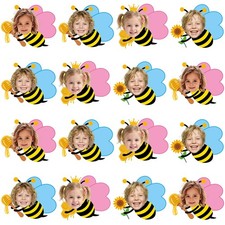 48 Pcs Honey Bee Cutout for Bulletin Board Decoration with Photo Yellow Cute ...