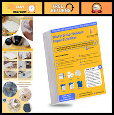24PCS Sticky Water Soluble Embroidery Stabilizer Printable Paper - Medium Weight