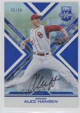 2016 Panini Elite Extra Edition Aspirations Blue 35/50 Alec Hansen #49 Auto 4l6