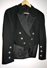 Prince Charlie Kilt Jacket & Waistcoat - Made in Scotland - Pure Wool Size 42" S