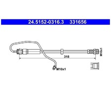 Bremsschlauch vorne links für Audi A4 8WH B9 8W2 8W5 A5 F53 F57 F5A id99090