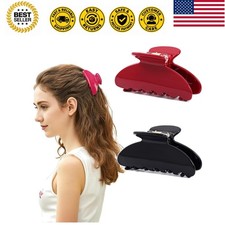 2 Pcs Small Medium Hair Claw Clips for Women Acetate Claw Hair Clips for Thin...