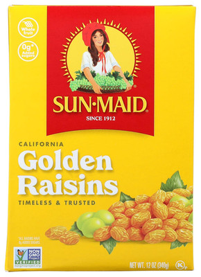 California Golden Raisins - 12 Oz Sharing-Size Box - Dried Fruit Snack for Lunch