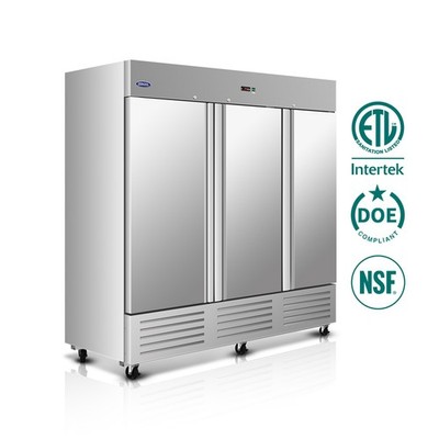 81'' W Commercial Fridge with Auto Defrost, 9 Shelves, Perfect for Back-of-House