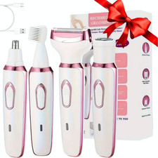 4 In 1 Women Electric Shaver Rechargeable Waterproof Razor Painless Epilator.