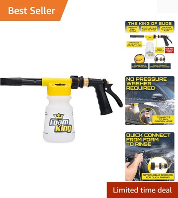 #ad Adjustable Foam Gun for Garden Hose Ultimate Car Wash Solution Foam King $60.99