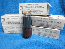 5pcs NIB JAN-CNU-2C26A Power Triode tubes by National Union    N11