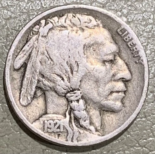 1921 Buffalo nickel, nice original FINE Condition Coin no issues!