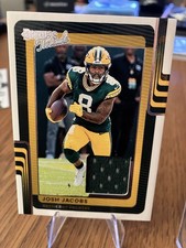 Josh Jacobs 2025 Panini Donruss #DTH-JJS: Donruss Threads Green Patch - Packers 