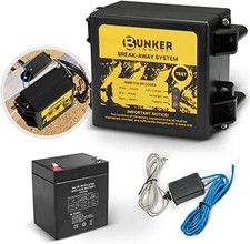 Trailer Brake Breakaway Kit with Charger, LED Display, Switch, 12V 5Ah