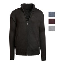Alta Men's Full-Zip Mock Neck Sweater Jacket Long Sleeve Coat Polyester New