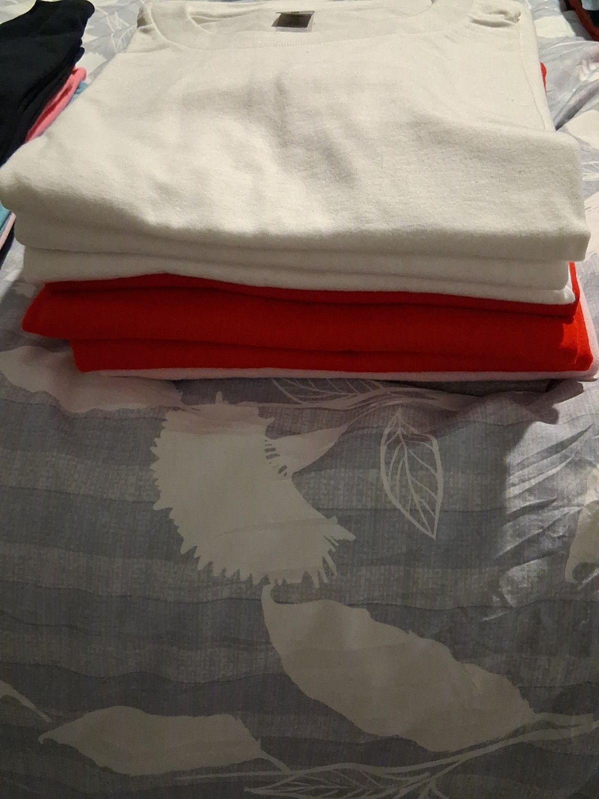 LOT OF 42 Heavy Multi Color Cotton Plain Short Sleve T-Shirts SP M L XL XXL image 10