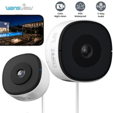 2PCS Wansview 2K Window Camera WIFI Security Camera System Indoor 24/7 Recording