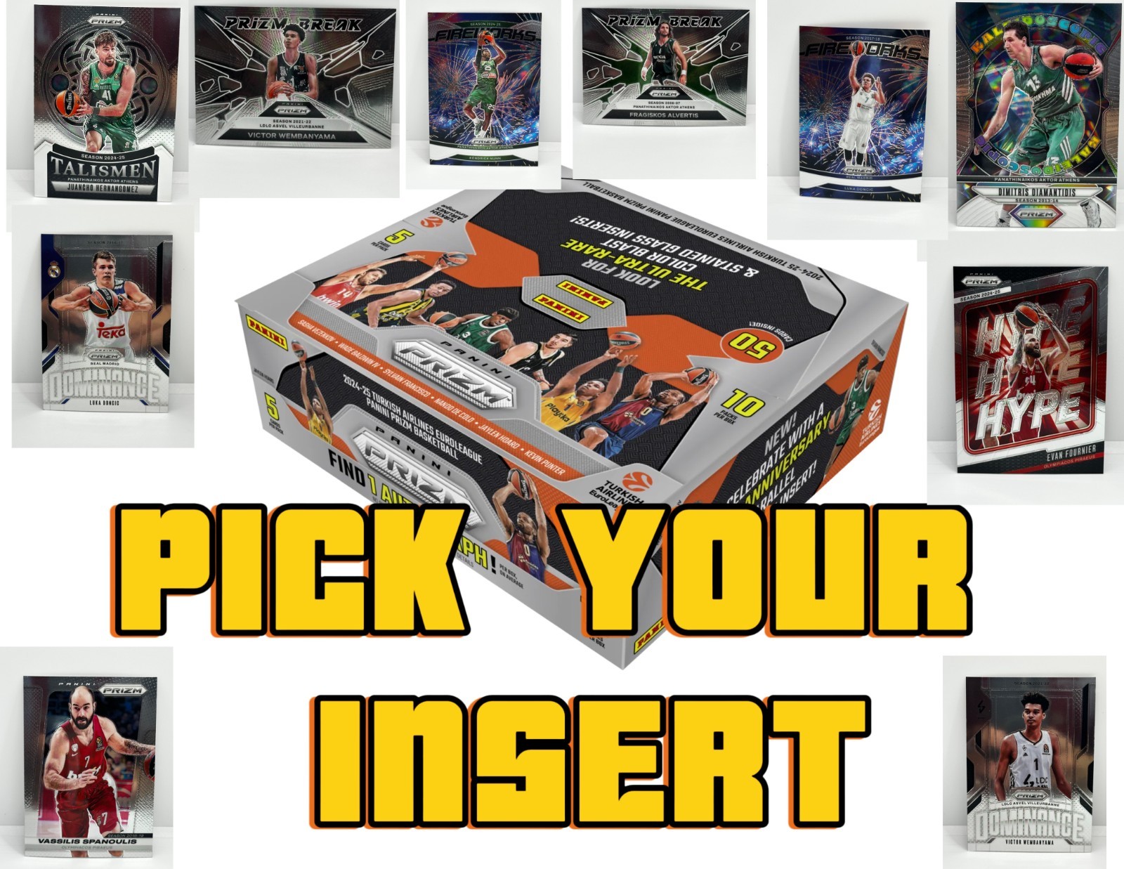 2024-25 Panini Prizm Euroliga Baloncesto Elige tu Inserto Tarjetas NUEVAS 26.2.26