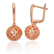 Silver earrings with english lock, Silver 925...
