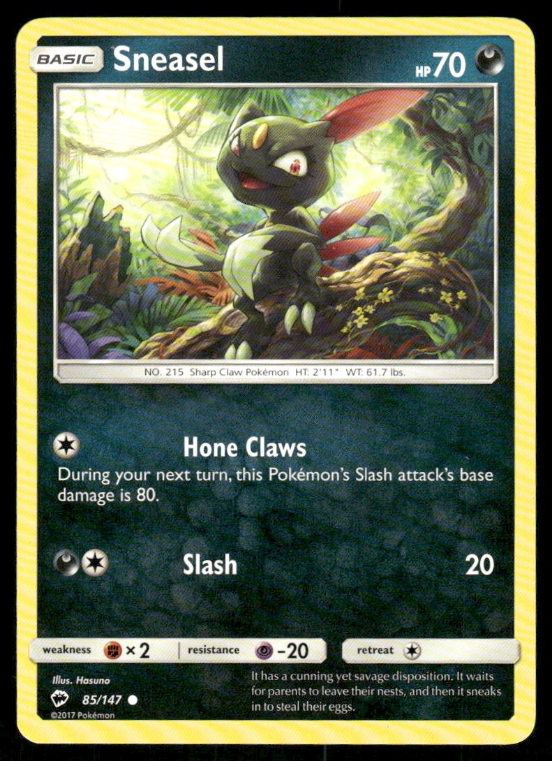 Sneasel 85/147 - Burning Shadows - Common NM