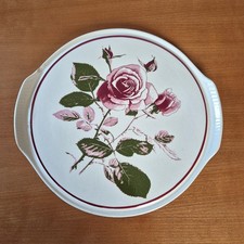 Vintage Tortenplatte Servierteller Kuchenplatte Rosenmotiv 30 cm Durchmesser