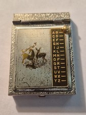 Vintage Metal Pocket Address Book Deer Design...